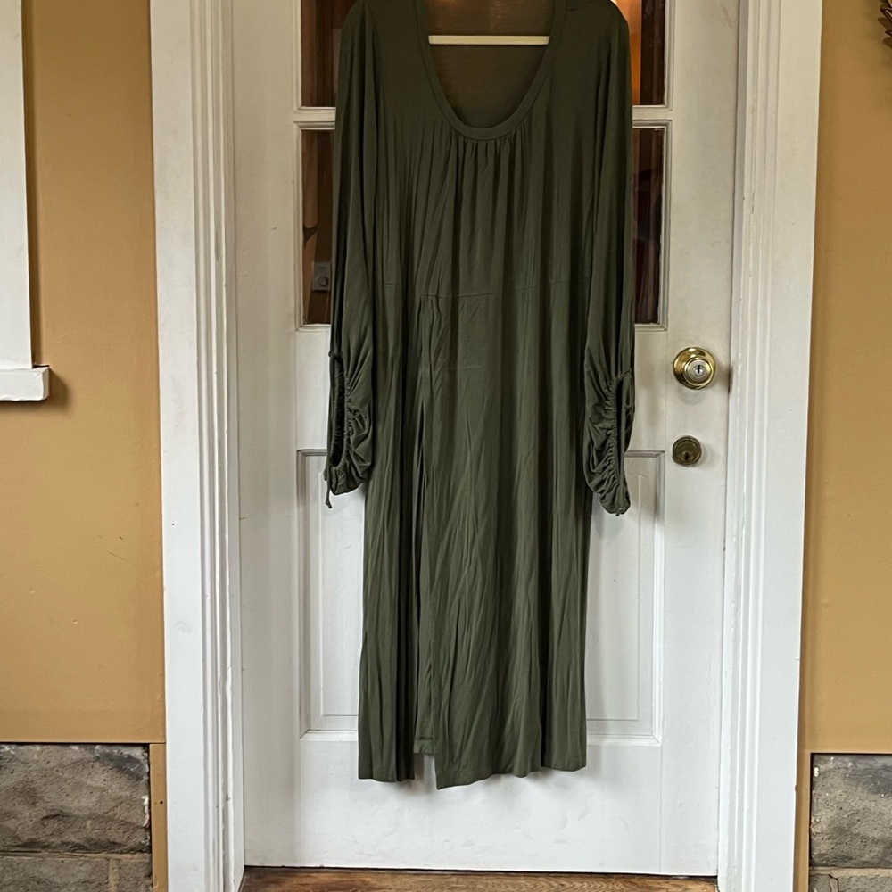 Free People Green Long Sleeve Dress